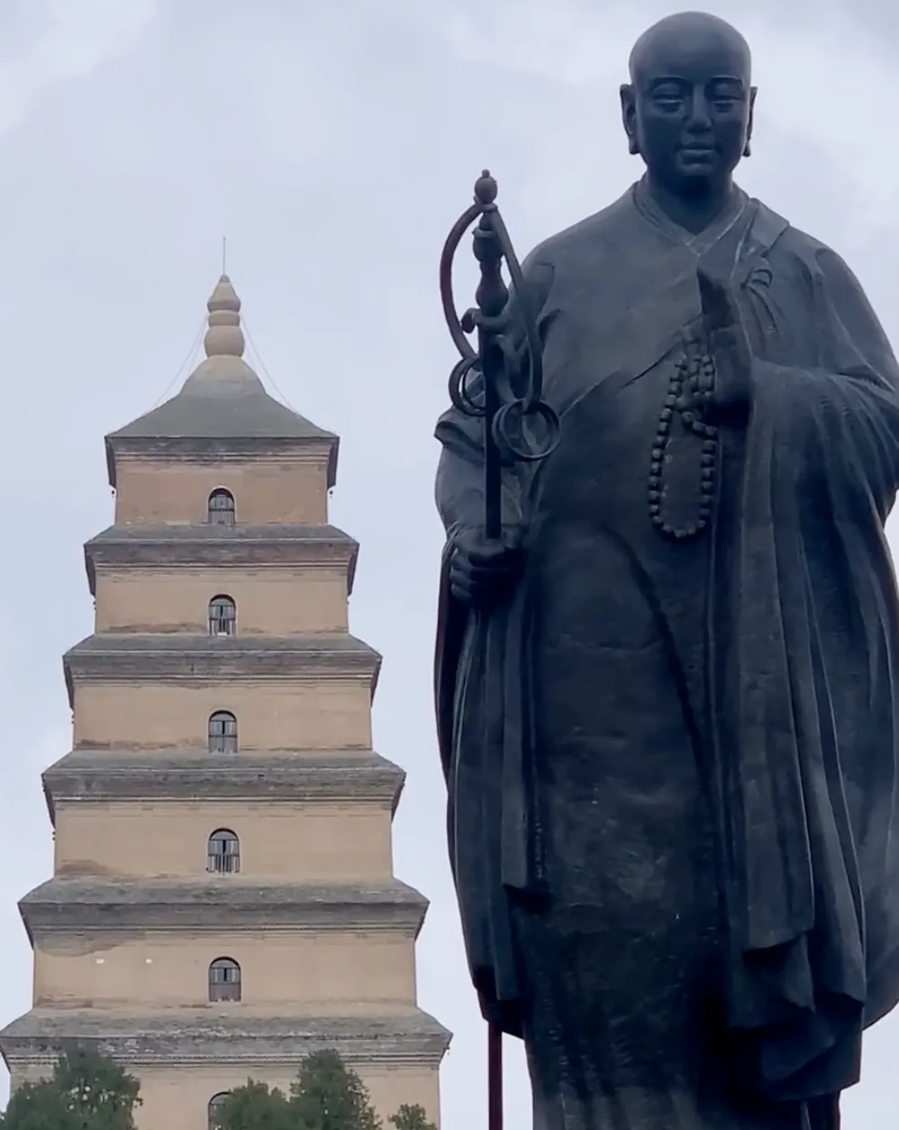 小雁塔與古槐,在薦福寺園區內