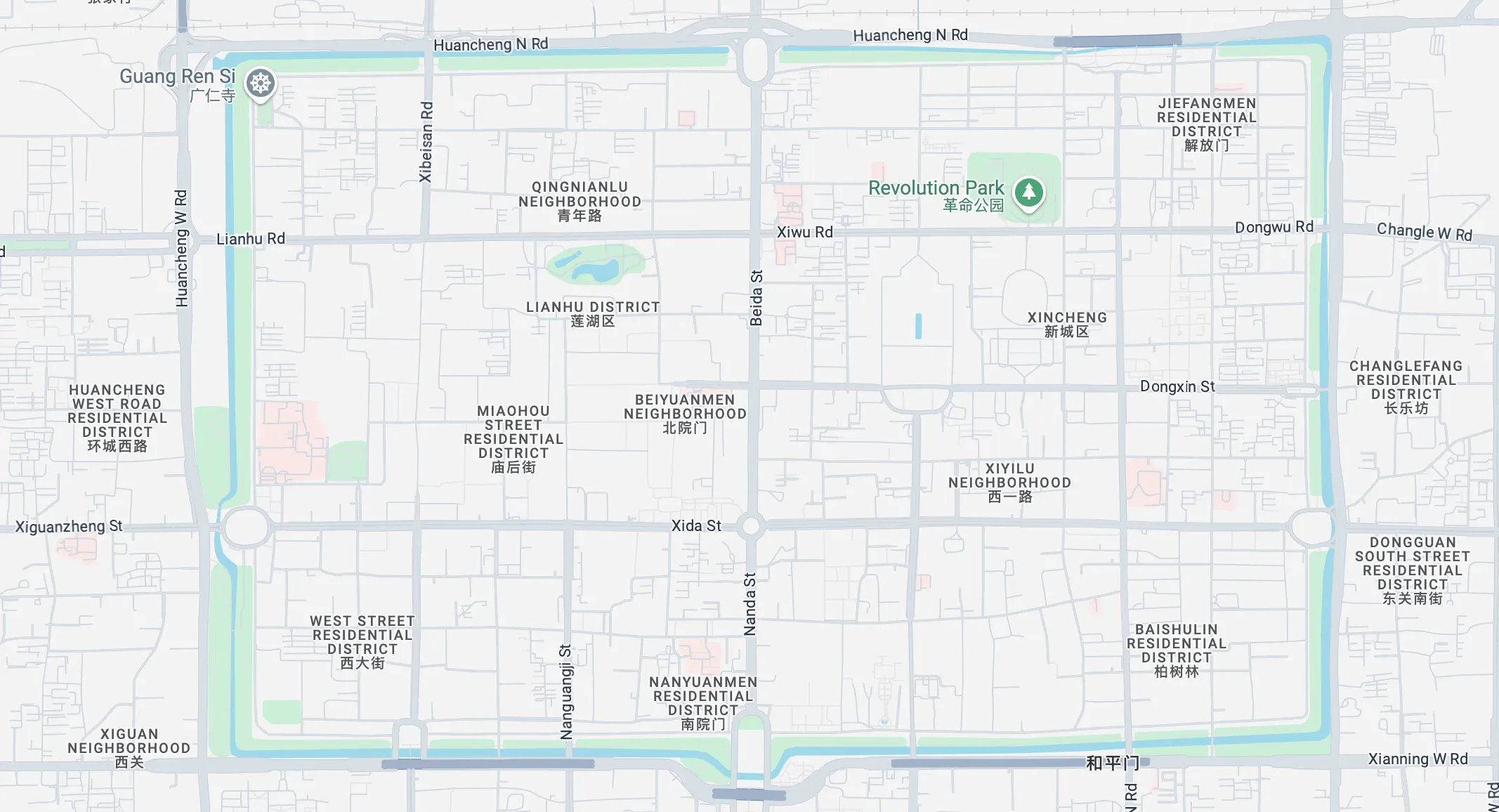 Xi'an City Wall Map